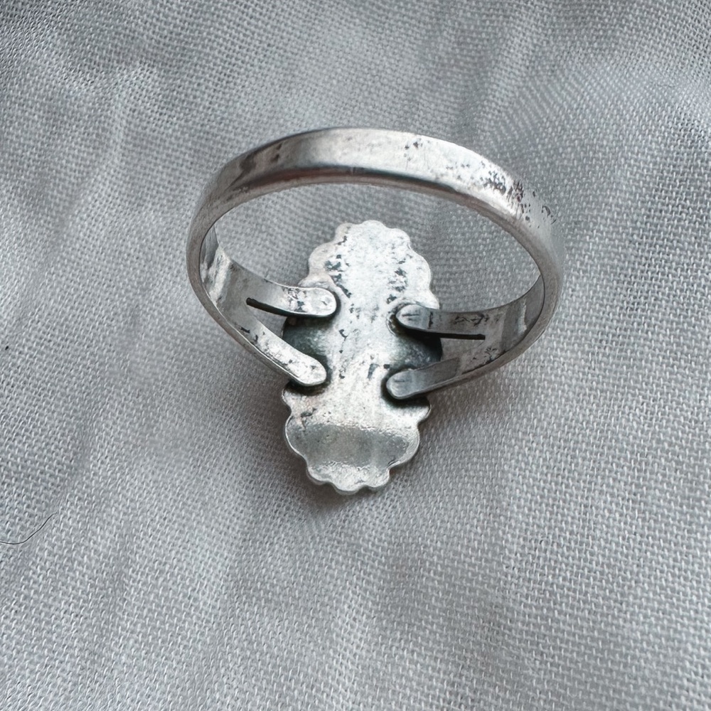 Size 9 vintage turquoise accent ring - Picture 3 of 4